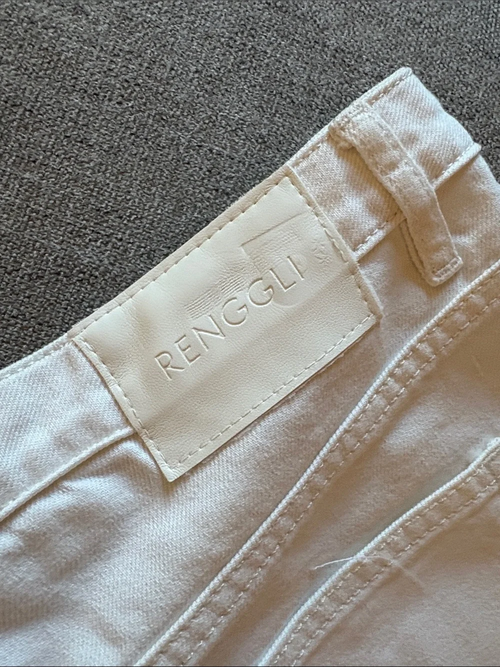 Renggli White Denim Work Shorts